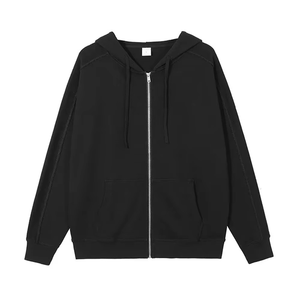 Ensemble de survêtement unisexe en molleton imprimé respirant de poids moyen, avec sweat à capuche zippé oversize et pantalon de survêtement à jambes larges, style streetwear minimaliste - Product Image 6