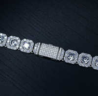 2mm 3mm 4mm 5mm 6.5mm Vvs Lab chaîne de diamant bijoux personnalisé 4 broches ensemble de main Gra certifié Moissanite chaîne de tennis