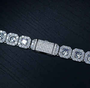 2mm 3mm 4mm 5mm 6,5mm Vvs Lab Cadena de diamantes joyería personalizada 4 puntas juego de mano Gra certificado Moissanite Cadena de tenis - Product Image 5