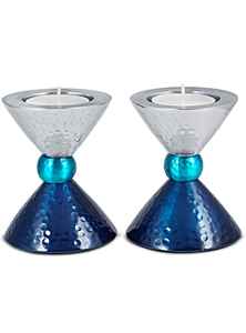 Trending Evergreen 2 en 1 Hammer Finish Metal Candle & Tea Light Holder para cenar y vacaciones-Navidad y Hanukkah - Product Image 6