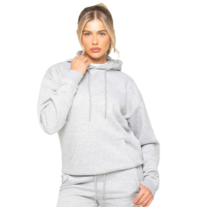 เสื้อมีฮู้ดสีเทาทันสมัยสำหรับผู้หญิงมีกระเป๋าให้ความอบอุ่นและมีสไตล์เหมาะกับทุกสไตล์ - Product Image 1