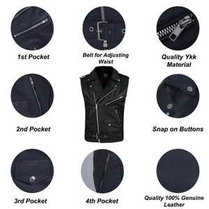 Chaleco de Cuero para Hombre, Precio de Fábrica, Cálido, Transpirable, Impermeable, Cortavientos, 100% Poliéster, Prenda Exterior de Tejido Softshell - Product Image 5