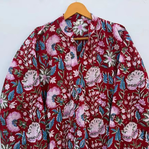 ชุดราตรีพิมพ์ลายบ้านสีชมพูชุดผ้าฝ้ายอินเดียทำมือชุดเดรสยาวคอลลาจสำหรับผู้หญิงเสื้อผ้าฤดูร้อนชายหาดน้ำหนักเบา - Product Image 1