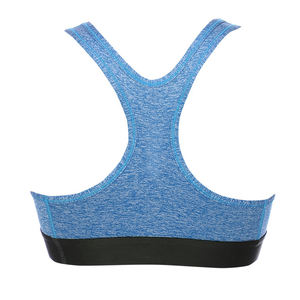 Venta al por mayor de las mujeres Sujetador deportivo sin costuras Fitness Yoga gimnasio desgaste de secado rápido con tiras acolchado de compresión OEM de alto impacto sujetador con logotipo personalizado - Product Image 3