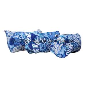 Bolsa de Cosméticos de Tela de Algodón, Estilo Bohemio, con Patrón de Borlas, Cierre de Cremallera, Ecológica, Vintage, Portátil, de Capacidad Pequeña-Mediana-Grande - Product Image 3