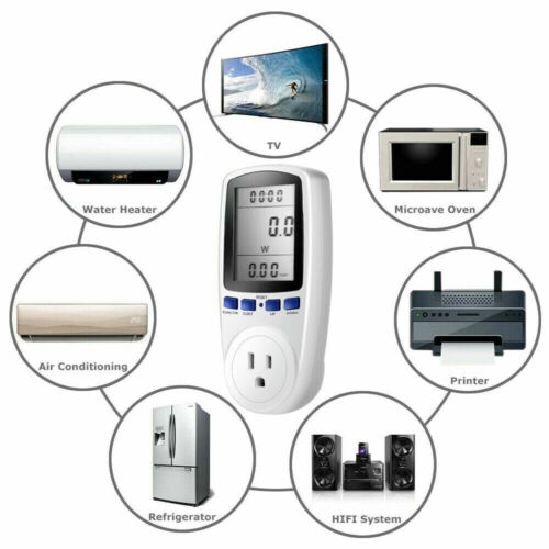 Casa utilizzando Display Lcd digitale analizzatore di energia di potenza misuratore wattmetro Us Plug In Socket tipo Ac 120v 50hz Watt Meter