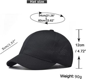 Casquette de baseball à bord court, chapeau d'entraînement à bord court uni réglable chapeau de pêche athlétisme chapeau de camionneur maille - Product Image 4