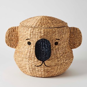 Handbraided water hyacinth baskets <b>baby</b> room decor & organization animal shaped <b>storage</b> basket - Product Image 6