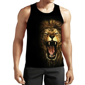 Nouveau haut de gamme élégant été Gym maillots élégant 3D imprimé respirant débardeur 100% coton en gros hommes débardeur - Product Image 2