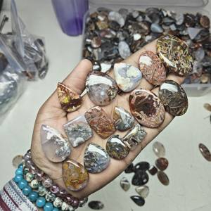 Natural Stick Agate Cabochon Loose Gemstone Stick Agate Mix Shape Cabochon <b>Polished</b> Cabochon Make for Jewellery Turkey Agate - Product Image 3