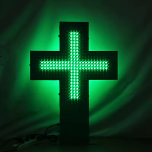 ป้ายไฟ LED กันน้ำสำหรับภายนอกอาคาร แสดงข้อความแบบกากบาท  โลโก้สว่างสดใสสำหรับร้านขายยา โรงพยาบาล โบสถ์ - Product Image 4