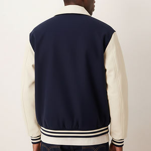Nouvelle arrivée 2025 – Blouson universitaire en toile 100 % laine pour homme, épais, coupe oversize, confortable, imperméable, coupe-vent, à capuche, avec logo frontal - Product Image 2