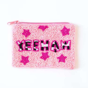 Pochette à monnaie perlée demoiselle d'honneur avec broderie de bouteille Pop par glowin fashion - Product Image 1