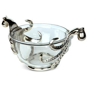 Bol de service en bois avec poignées à pédale de cheval Accueil Cuisine Bol à pâte en bois décoratif Forme ronde Servir les fruits Bol profond - Product Image 3