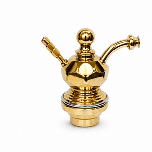 Chicha de luxe moderne à rayures géantes en marbre naturel et laiton massif, design décoratif - Product Image 4