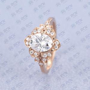 1.00 tcw แหวนเพชรโมอิสวินเทจตัดวงรีสำหรับผู้หญิงแหวนแต่งงานโบราณของขวัญวันเกิดสำหรับเธอ - Product Image 5