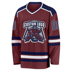 Vente en gros de maillots de hockey sur glace réversibles personnalisés 2024, respirants, sublimés, 100% polyester, séchage rapide, légers, unisexes, adultes - Product Image 2