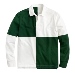 Maillot de rugby unisexe à manches longues 100% coton Respirant Séchage rapide Rayures noires et blanches Deux tons Personnalisable Nom de l'équipe - Product Image 4