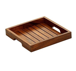 Plateau de service élégant en bambou et mangue, poignée en métal, fait à la main, bambou naturel, présentoir de table, vente en gros, écologique, personnalisable - Product Image 6