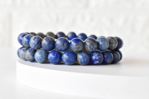 Hot Selling Blue Color Lapis Lazuli 8mm Round Natural Crystal Beaded <b>Healing</b> <b>Bracelet</b> for Meditation Jewelry - Product Image 6