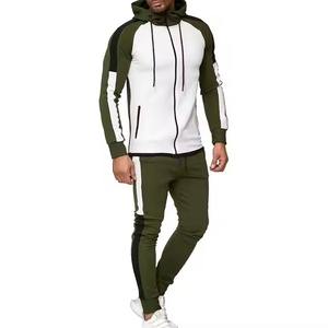 Ensemble de pantalons de survêtement personnalisés pour hommes de 2 pièces, sweat à capuche brodé en détresse, pantalons de survêtement évasés, pantalons de jogging, survêtements en détresse pour l'hiver - Product Image 2