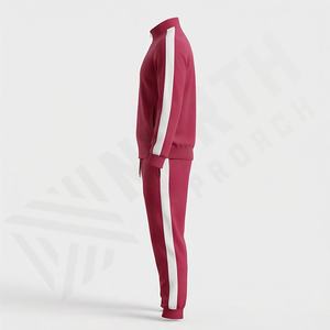 Conjunto Deportivo Moderno para Hombre con Diseño de Franjas Laterales, Perfecto para Sesiones de Entrenamiento, Aspecto Deportivo Informal, Conjunto Atlético para Gimnasio, Color Personalizado - Product Image 3