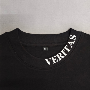 Venta al por mayor de alta calidad 100% algodón camiseta de gran tamaño logotipo personalizado camiseta Casual para los hombres - Product Image 2