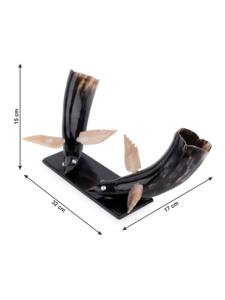 Sculpture de poisson décorative en corne de buffle artisanale, art en corne naturelle pour une décoration élégante à la maison ou au bureau - Product Image 6