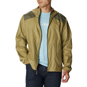 Veste coupe-vent en toile style vintage pour homme, avec col montant, logo frontal et capuche, idéale pour les sports d'automne en extérieur – Grande Vente - Product Image 6