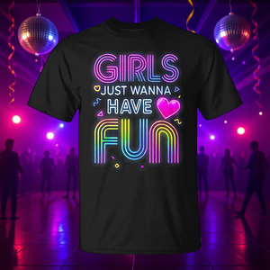 เสื้อยืดสไตล์เรโทรยุค 1970-1980 สำหรับเด็กผู้หญิง 'แค่อยากสนุก' เสื้อผ้าสไตล์วินเทจสำหรับโปรโมชั่น - Product Image 3