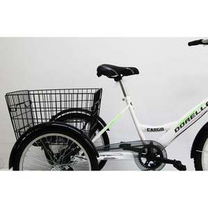Bicicleta de Carga Blanca Dorello 2060 con Ruedas de 20 Pulgadas y Horquilla de Aluminio, Modelo de Mercado con Cesta de 3 Ruedas y Una Sola Velocidad - Product Image 2