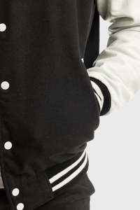 Slim Fit Men Clothing Winter Blank Varsity Jacket Adult Size Custom <b>Logo</b> Plain Letterman Baseball Jackets for Men - Product Image 4