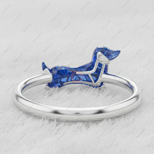 แหวนหมั้นเพชรทรงโซลิแตร์ทองคำแท้ 925 ประดับเพชรแล็บโกรน VVS คุณภาพเยี่ยม รูปทรงดัชชุนด์สีฟ้าแฟนซี สำหรับเทศกาลคริสต์มาส พร้อมใบรับรอง GIA - Product Image 3