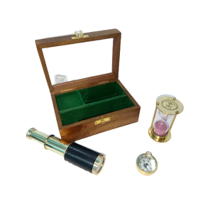 Bonne qualité étui en cuir télescope décor maison avec victorien Marine Antique laiton jumelles décoration Vintage binoculaire - Product Image 1