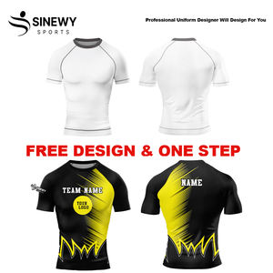 Chemises de compression imprimées par sublimation personnalisée Surfant Mma Rash Guard Unisex Rash Guard - Product Image 5