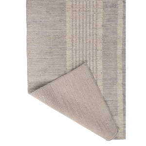 Handmade Wool Rugs in Contour Grey Black Striped Pattern for Home-for Living Room Bedroom <b>Hallway</b> for Teens-Model Number Hwl-443 - Product Image 5