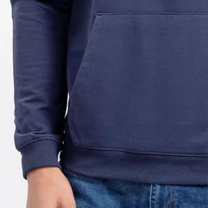 Sweat à capuche unisexe personnalisé de haute qualité en molleton 100% coton avec manches doublées en patchwork de grande taille, design respirant à séchage rapide - Product Image 3