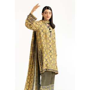 IUSTKSD-968 Conjunto de Traje de 3 Piezas de Seda Cruda Estampada para Mujer - Product Image 2