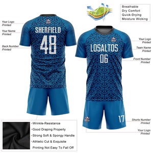 Conjuntos de ropa de tela transpirable de suministro de fábrica de uniformes de fútbol personalizados con diseño OEM hechos en Pakistán - Product Image 4