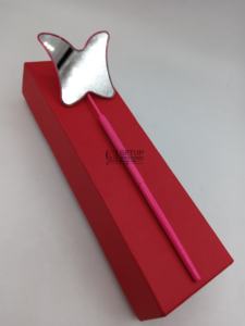 Miroir professionnel pour extensions de cils en acier inoxydable avec revêtement en poudre rose, design papillon, nouveau style, logo personnalisé, outils de beauté - Product Image 5