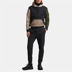 Coupe décontractée sweat à capuche de tous les jours pour hommes sweat à capuche de couleur contrastée sweat à capuche surdimensionné à la mode avec poche pull personnalisé - Product Image 4