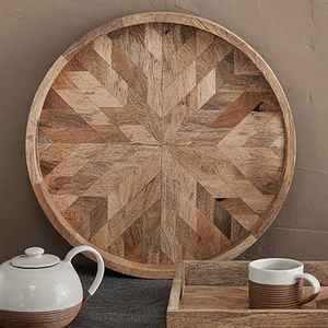 Plateau en bois pour le service et le stockage Support en bois Utilisation multifonctionnelle pour les accessoires de salle de bain et de cuisine - Product Image 3