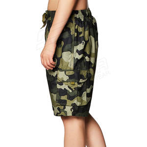 Short de bain pour hommes de Style High Street 100% coton Short de sport d'eau douce avec imprimé décontracté Look de plage OEM nouveau Design - Product Image 2