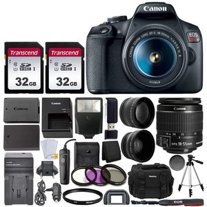 Digital SLR Camera with 18-55mm Wide Angle Telephoto Lens and 64GB <b>Memory</b> <b>Card</b> - Product Image 3