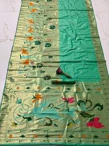 Magnifique Saree de travail en jacquard Rich Pallu Dernier créateur pour adultes pour les occasions spéciales - Product Image 5