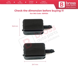 หัวฉีดน้ำล้างกระจกหน้ารถแบบคู่ BSP534 2 ชิ้น สำหรับรถบรรทุก P G R T ซีรีส์ เทอร์ราซ่า อัพแลนเดอร์ มอนทาน่า - Product Image 6