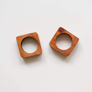 Rond de serviette en bois classique design intemporel adapté aux repas décontractés événements formels mariages fêtes hôtels banquets restaurants - Product Image 6