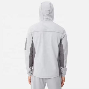 Nouvel ensemble de survêtement décontracté 2 pièces pour homme, coupe-vent 100 % nylon, style streetwear, avec capuche et blocs de couleur, collection Printemps 2025 - Product Image 6