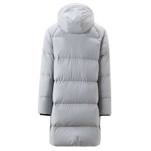 2024 personnalisé hommes hiver vers le bas longs manteaux blanc grande taille chaud bulle veste gris bouffant Long manteau vestes pour hommes - Product Image 4
