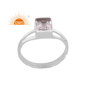 Hot Selling Oxidized Sterling Silver Natural Crystal <b>Quartz</b> Gemstone Stackable <b>Ring</b> Jewelry Manufacturer - Product Image 1